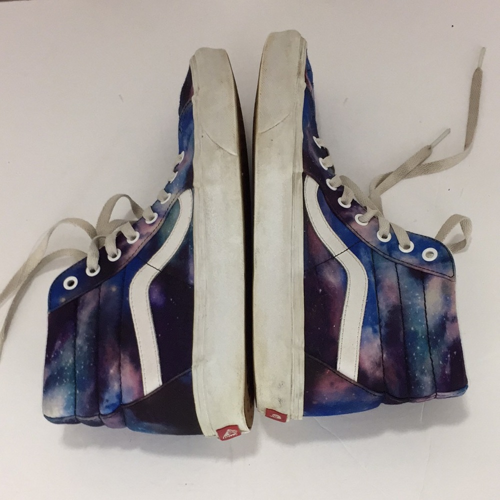 Vans Off the Wall Purple Tye Dye High Top Sneakers Size 10.5 - Picture 5 of 11